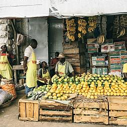 Krydderi- og frugtmarkeder i basaren