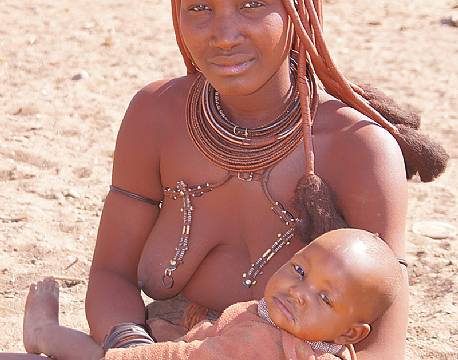 Himba kvinde med barn, Namibia africa tours