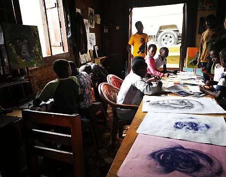 gorillategninger kunst africa tours