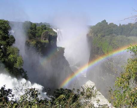 Udsigt over Victoria Falls set fra Zimbabwe africa tours