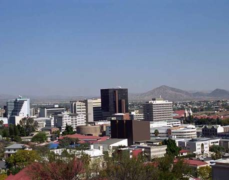 Udsigt over byen i Windhoek, Namibia  africa tours
